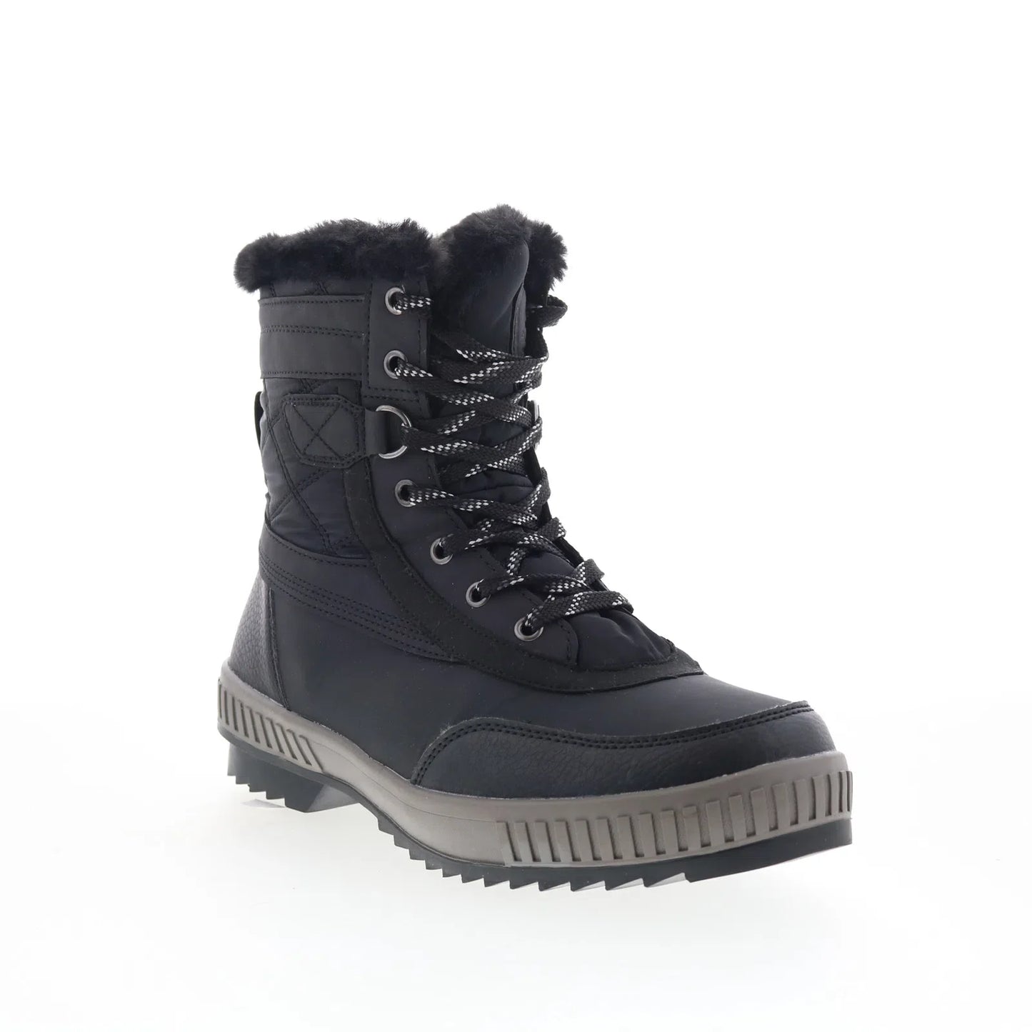 Pajar Karley PDPAB00672.01 Womens Black Canvas Lace Up Ankle & Booties Boots