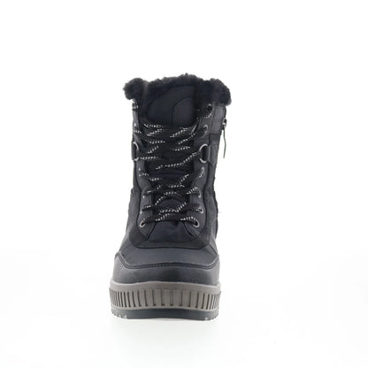 Pajar Karley PDPAB00672.01 Womens Black Canvas Lace Up Ankle & Booties Boots