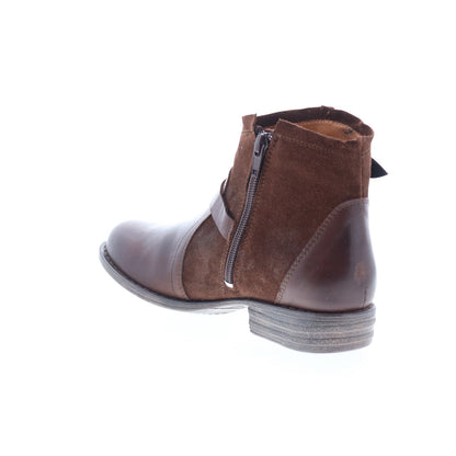 Miz Mooz Leanne Womens Brown Suede Zipper Ankle & Booties Boots