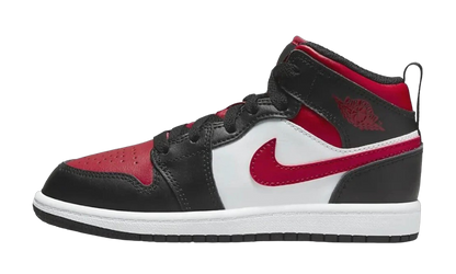 Jordan 1 Mid Black Fire Red (PS)