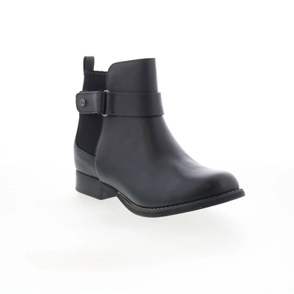 Spenco Park Avenue Boot SP1096BLK Womens Black Leather Ankle & Booties Boots