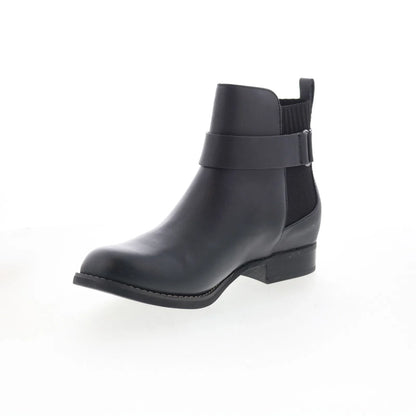Spenco Park Avenue Boot SP1096BLK Womens Black Leather Ankle & Booties Boots
