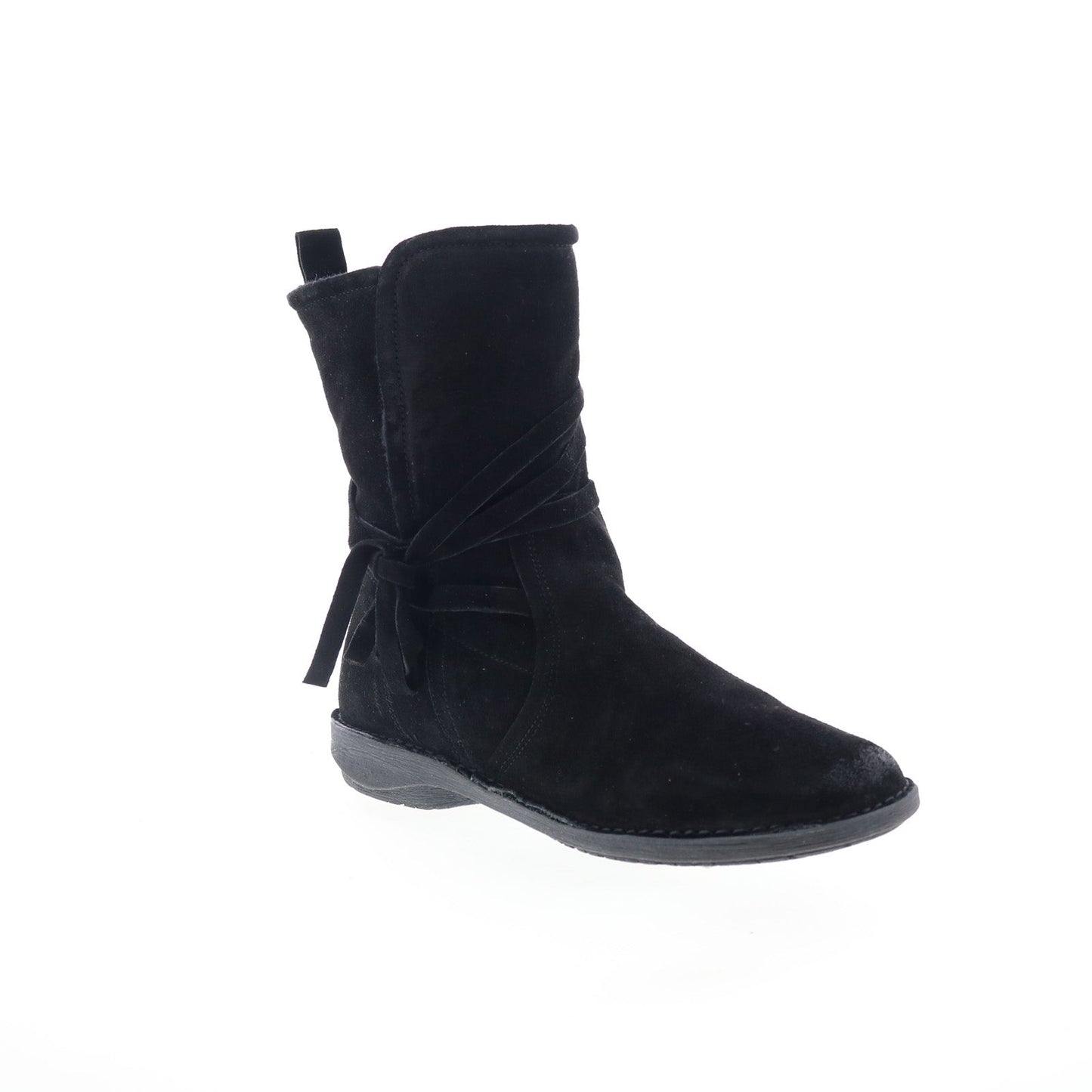 Miz Mooz Prance Womens Black Leather Zipper Casual Dress Boots