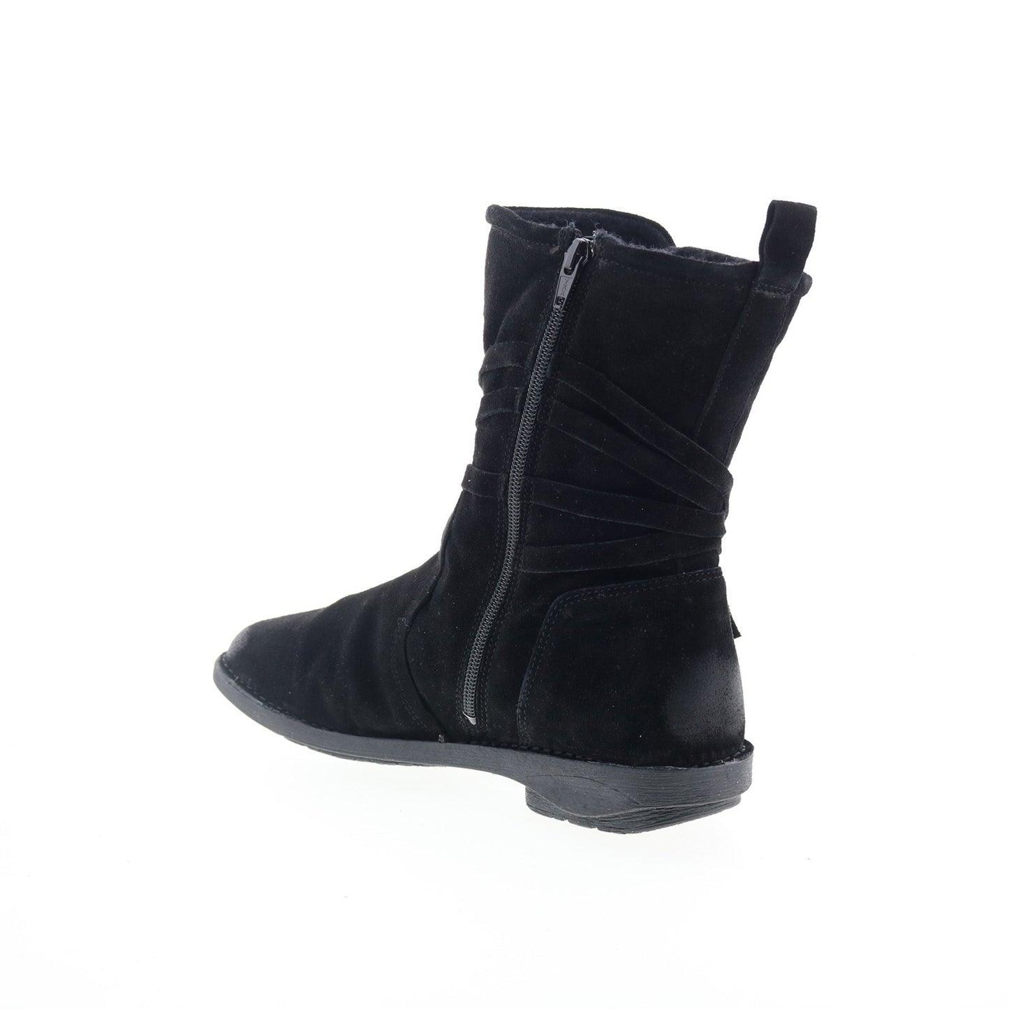 Miz Mooz Prance Womens Black Leather Zipper Casual Dress Boots