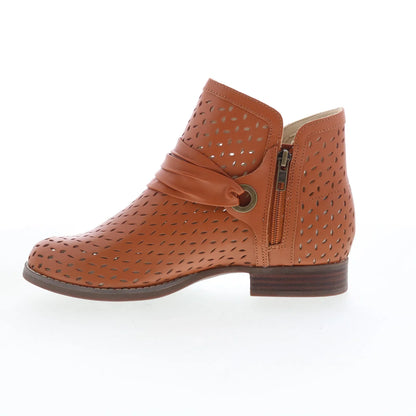 Spenco Priscilla Boot SP1093FFR Womens Brown Leather Ankle & Booties Boots