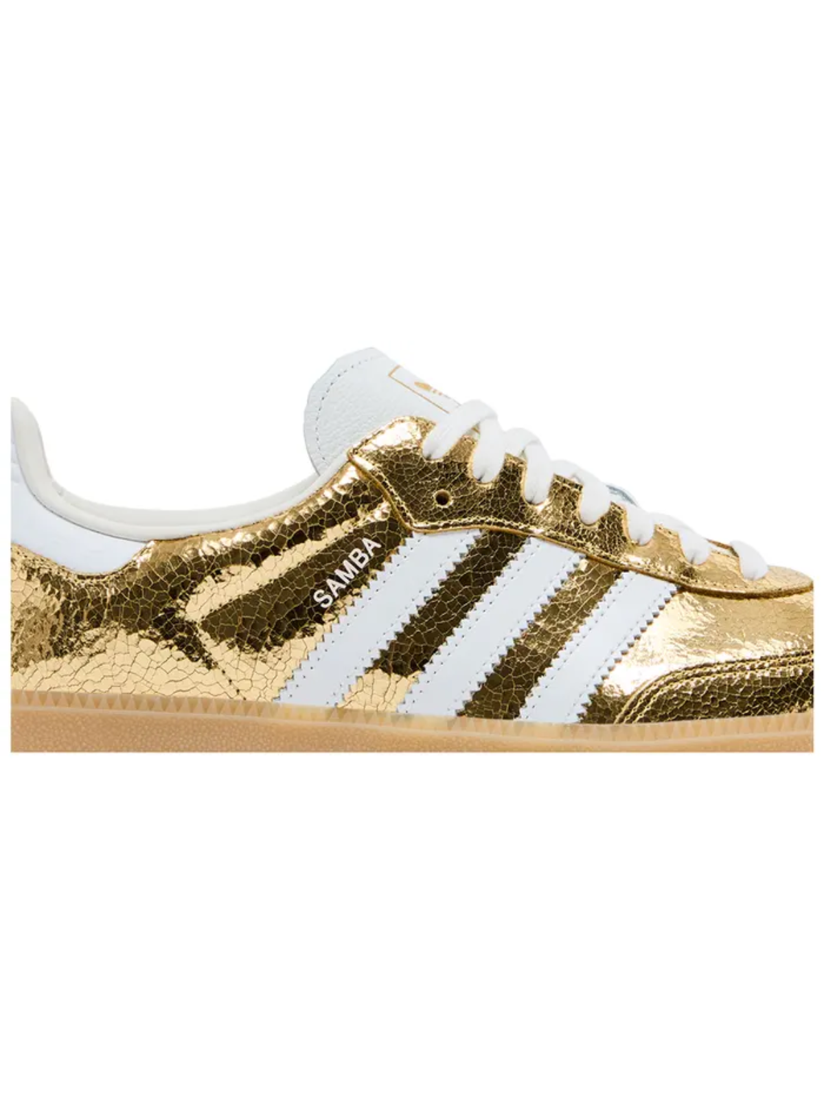 Adidas Originals Women's Samba OG "Cracked Metallic Gold" Sneakers, KI5719