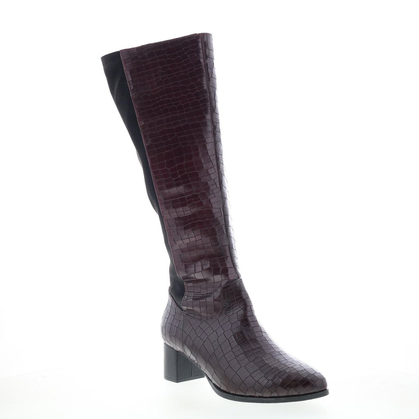 Trotters Kirby Wide Calf Womens Burgundy Extra Wide Casual Dress Boots