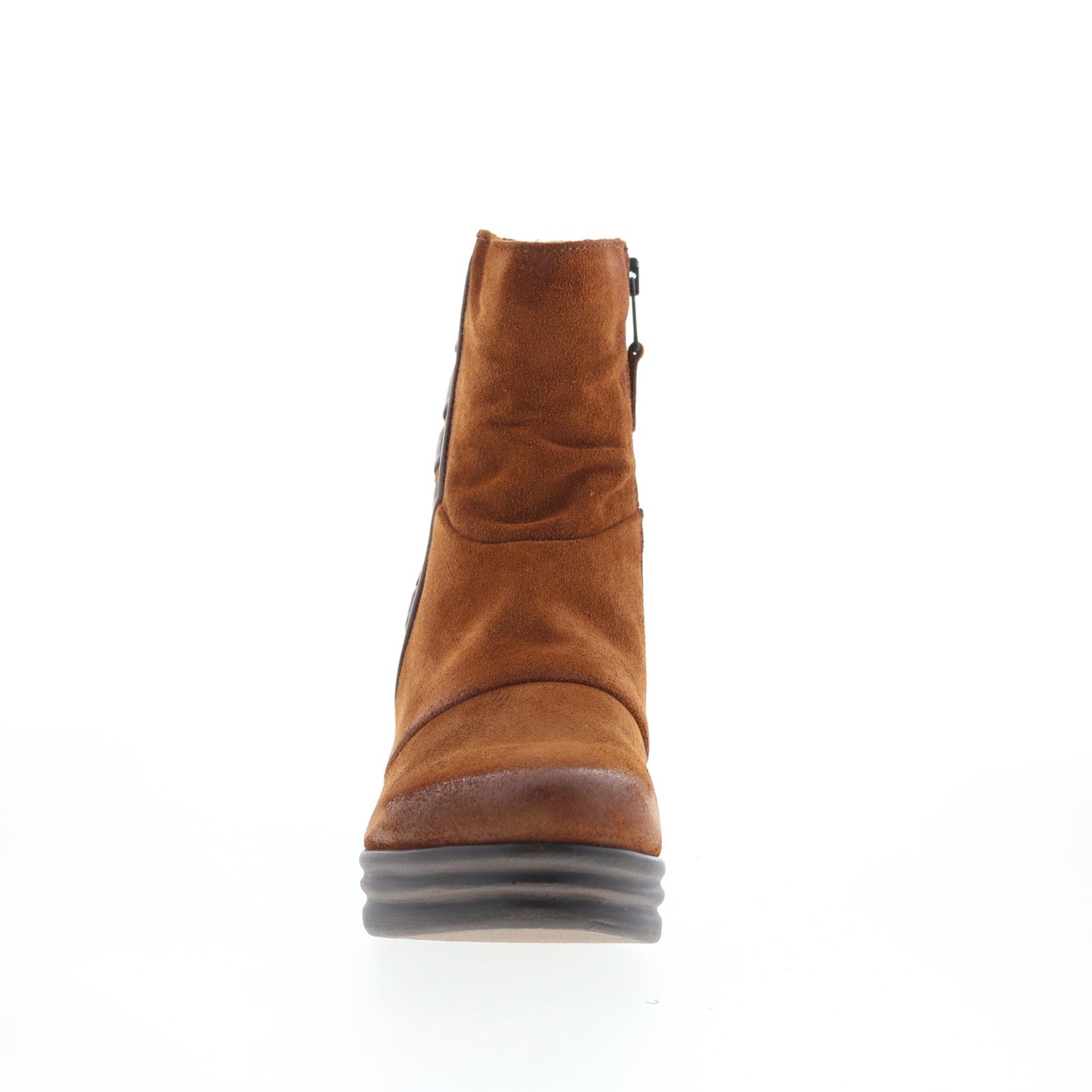 Miz Mooz Zola Womens Brown Suede Zipper Ankle & Booties Boots